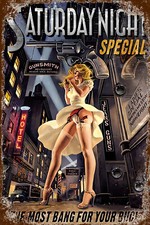 Retro Blechschild PIN UP GIRL