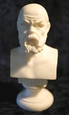 Kleine Büste Sokrates Skulptur Figur weiß