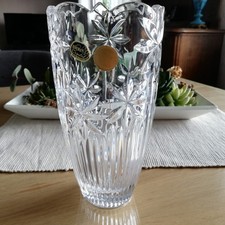 große Bohemia Kristallvase * Höhe: 19,5cm * 24% PBO *  Böhmen, Czech Republic