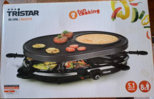 Raclette Für 8 Personen, mit Grillfläche und Crêpe-Mulde,  Tristar  RA-2996