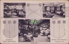 163868 AK Potsdam Café Sans-souci um 1910 Kleiner Saal Speiseräume Inhaber Otto