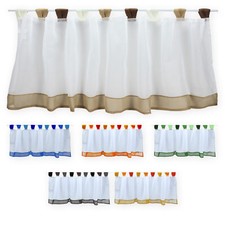 Bistrogardine 150x45 cm Schlaufen Fenstergardine Cafehaus halbtransparent Modern