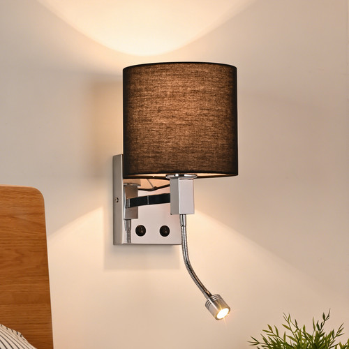Wandlampe led schwarz 360 - led,