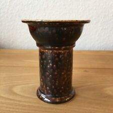 Franz Denk Coburg Keramik Kerzenständer Höhe 11,2cm braun gemarkt 1984 RAR-TOPP