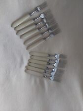 12 SCOF FRANCE  Elfenbein  Edelstahl Taffelgabeln 