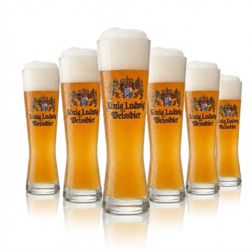 König ludwig bier glas - 6x,