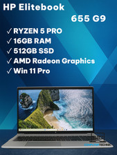 HP EliteBook 655 G9 AMD Ryzen 5 PRO 5675U 16GB RAM 512GB SSD Radeon Graphics