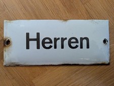 Herren altes emailschild - herren,