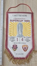 BFC Dynamo vs. SG  Dynamo Dresden Fussballwimpel Supercup Jahr 1989