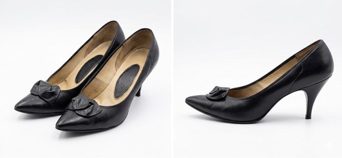 Echte vintage leder pumps - vintage, leder-pumps