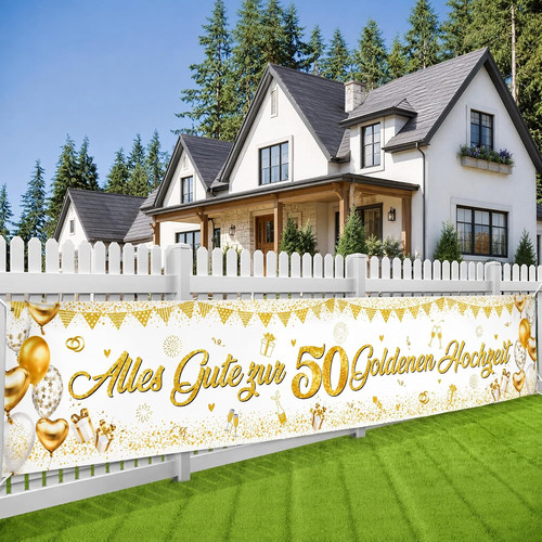 Goldene hochzeit deko banner - deko,