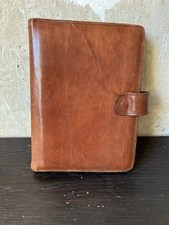 Fiocchi Italy Toller Echt-Lederplaner/Organizer Vintage, cognacfarbend, top