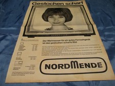 Nord Mende  Fernseher , Reklame  1961 , Werbe - Druck , Nostalgie  Werbung # 392