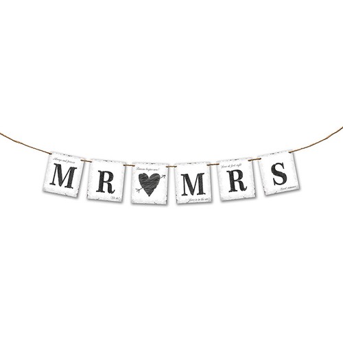 Girlande mrs schwarz - &, mrs'