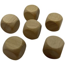 6x Blankowürfel / blanco Holz