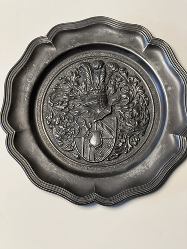Zinn wandteller wappen - wappen, und