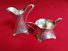 WMF - Milchkännchen & Zuckertopf-  original Jugendstil  Punzen - as - WMFB - l/0