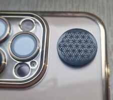 Schungit Handyplatte „Blume des Lebens“ D=2,2 cm / echter Karelien Schungit /NEU