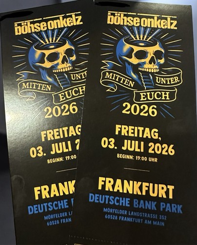 Böhse onkelz tickets fos b - 2x,