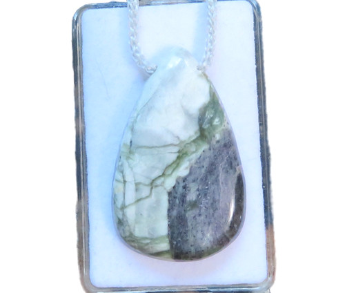 Variscit quarz cabochon - in,
