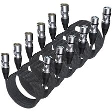 6er Pack 8m XLR auf XLR Kabel 3-Pin Mikrofonkabel XLR Stecker auf Buchse GeoHN.G 《●》
