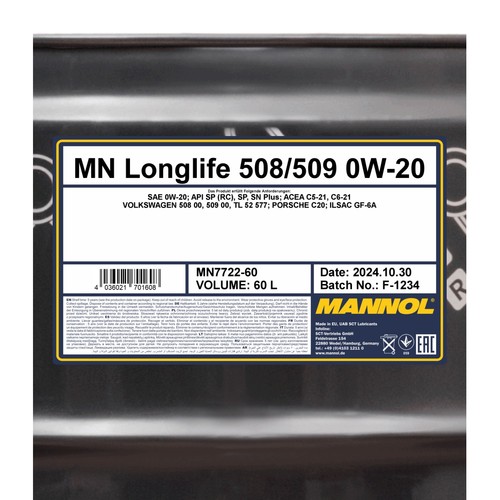 Mannol longlife 508 - longlife, sae
