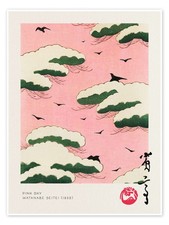 Poster Japandi - Pink Sky -