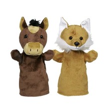 Goki Handpuppen Tiere Arino, Funu, Wassti und Baru 4er Set, Stofftier, NEU