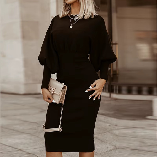 Damen designer kleid schwarz - damen,