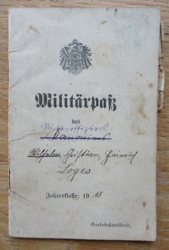 Militärpaß garde landwehr - militärpaß,