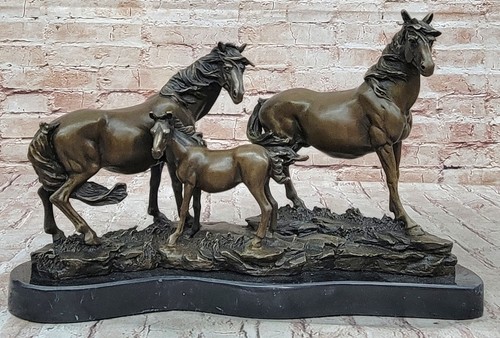 Große pferde bronzeskulptur - pferde,