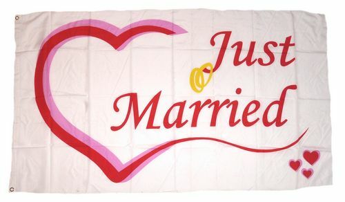 Fahne flagge hochzeit just - /,