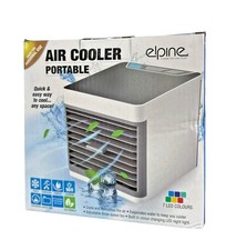 Elpine 9 Zoll kompakter tragbarer 3 Geschwindigkeiten USB Luftkühler und Luftbefeuchter - weiß #M