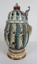 Goebel Merkelbach Heringskrug Scherzkrug Steingut * W.-Germany * H 21,7 cm