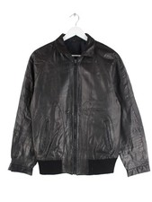 Vintage 90s Leder Jacke Schwarz M Herren