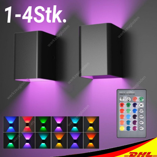 4stk led wandleuchte - led,