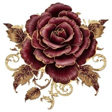 9x Sticker Gothic Rose