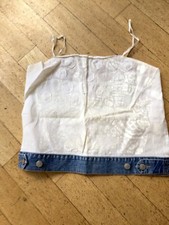 Michiko Koshino / Damen Sommer Oberteil Spagettiträger Top / Jeans Applikation