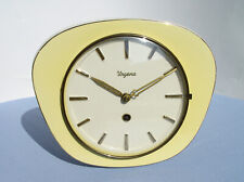 URGENA Küchenuhr in gelb Keramik Wanduhr Handaufzug inkl Schlüssel 50/60er Jahre