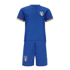 Italien Kinder Sport Trikot Set - Fußball WM EM Fan Zweiteiler Italia - Blau