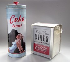 Retro Style Coca Cola Serviettenspender & Strohhalmhalter