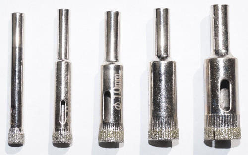 5er set diamant glasbohrer - set,