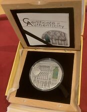 Palau 2013 $ 10 Tiffany Art Venetian Gothic 2 Oz Silver Coin with stained glass