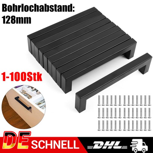 Möbelgriffe schwarz edelstahl - schwarz,