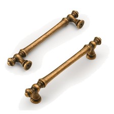 6 Vintage Beschläge Messing 28mm Schrankgriffe Möbelgriffe Antik Küche