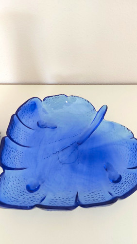 Blaue glas obstschale - blaue, glas-obstschale