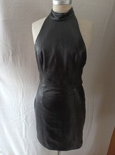 NEUW. schwarzes Lederkleid