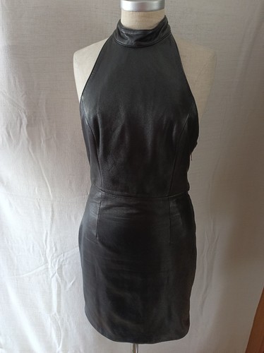 Neuw schwarzes lederkleid - schwarzes,