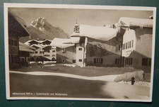 Alte Foto- AK Ansicht 1937: "MITTENWALD-UNTERMARKT m. WETTERSTEIN", St.: 8.2.37