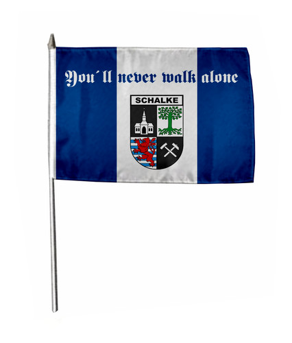 Stockflagge schalke never - stockflagge,